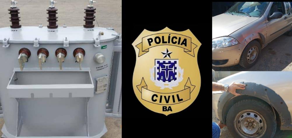 Polícia Civil recupera transformador de energia que foi furtado em Catingal Polícia Civil recupera transformador de energia que foi furtado em Catingal