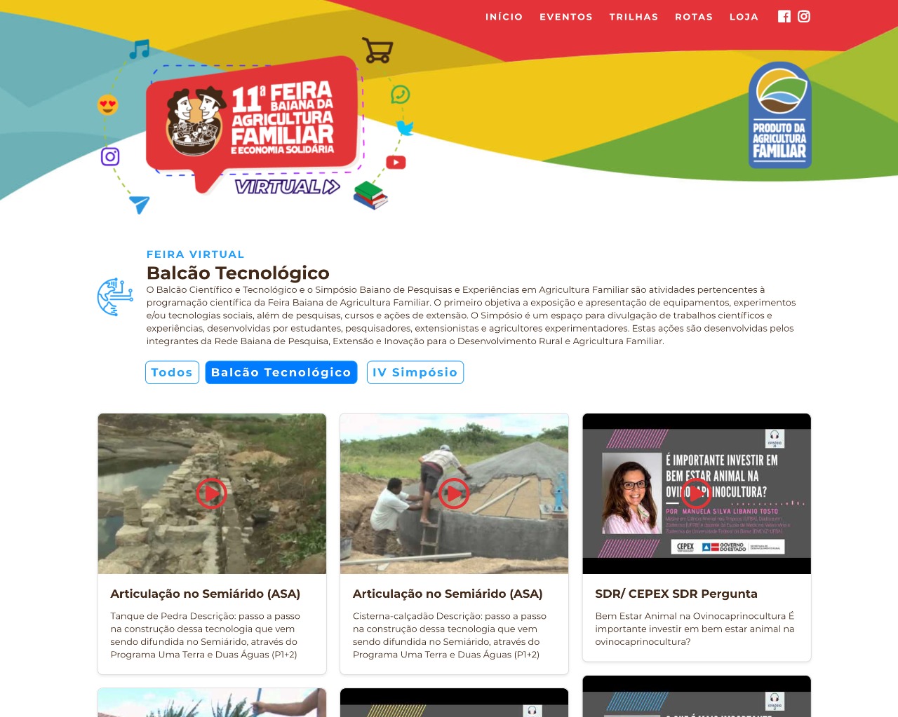 Feira virtual da agricultura familiar terá exposição e apresentação de tecnologias sociais Feira virtual da agricultura familiar terá exposição e apresentação de tecnologias sociais