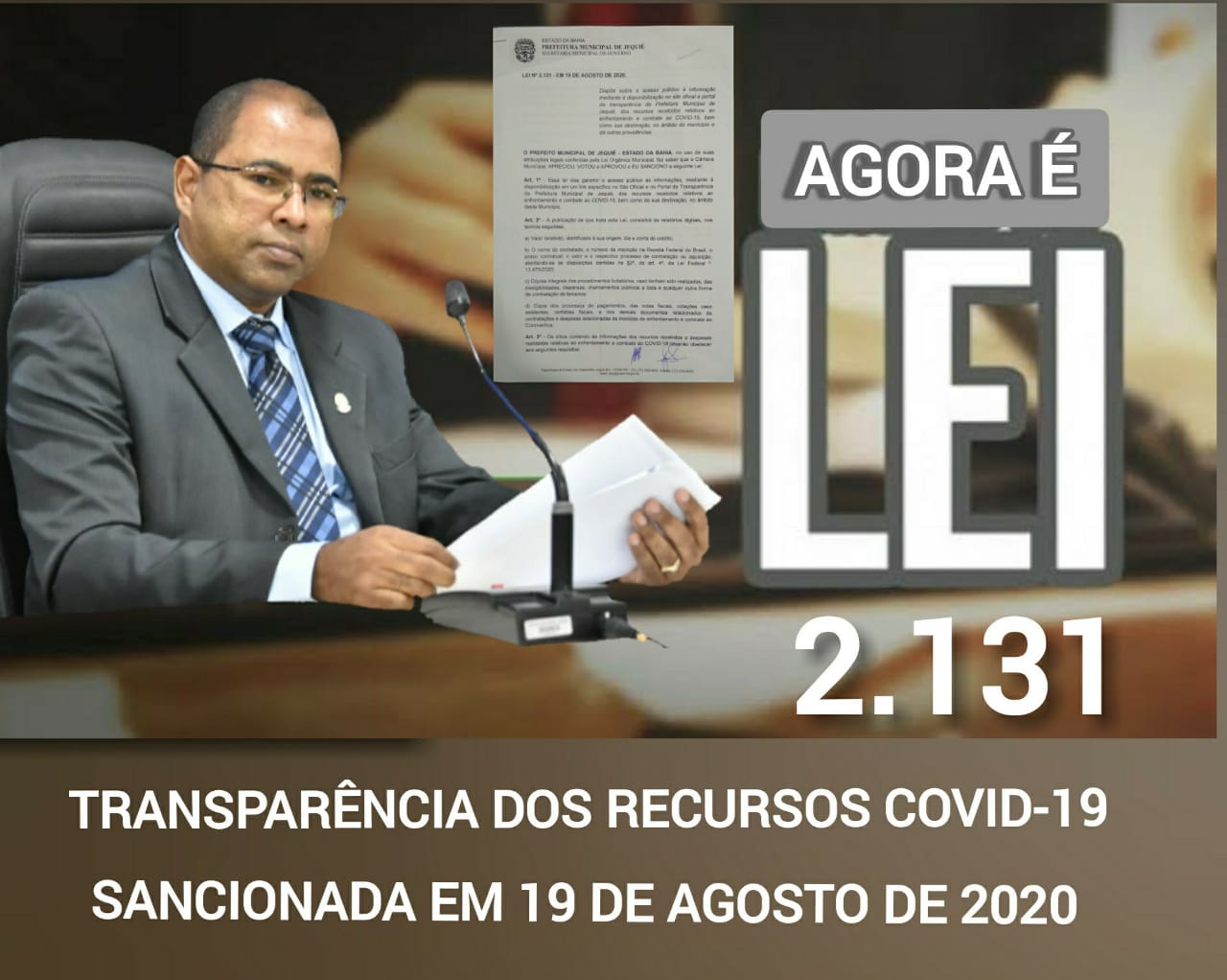Projeto do vereador Soldado Gilvan é sancionado pelo executivo Projeto do vereador Soldado Gilvan é sancionado pelo executivo