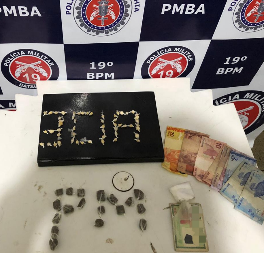 Menor detido com drogas em Jaguaquara Menor detido com drogas em Jaguaquara