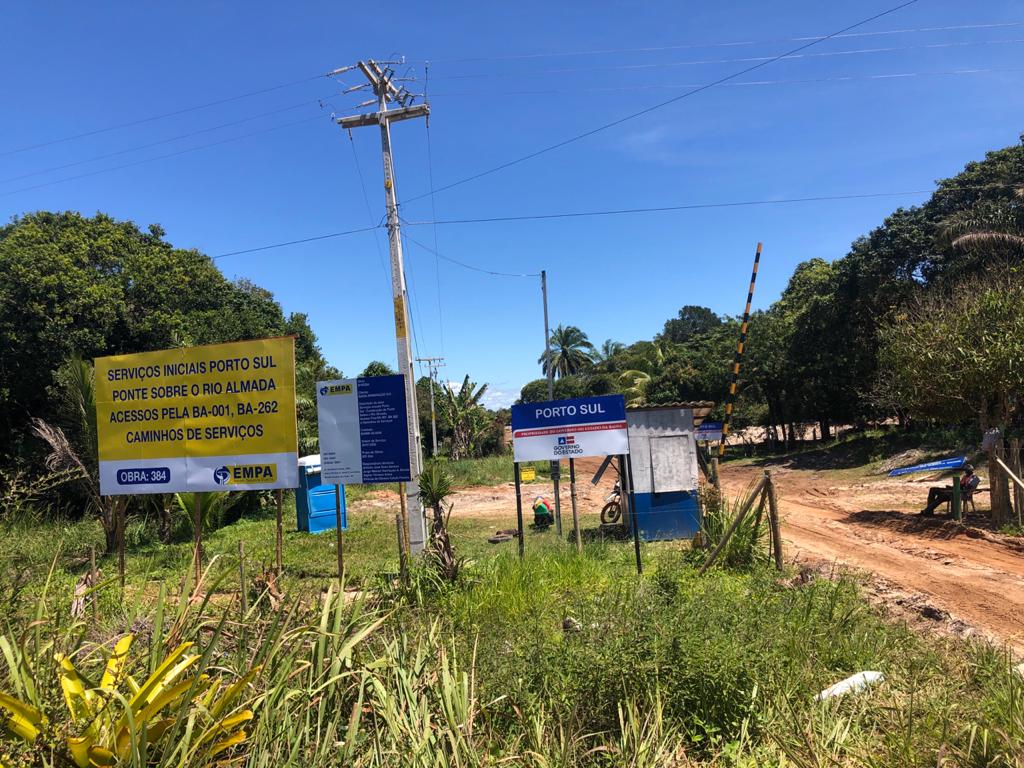 Construção do Porto Sul movimenta a economia e altera o trânsito na estrada de serra grande Construção do Porto Sul movimenta a economia e altera o trânsito na estrada de serra grande