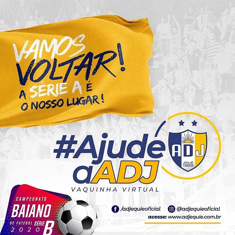 ADJ lança “Vakinha” virtual para ajudar a custear despesas da disputa do Baianão 2020 ADJ lança “Vakinha” virtual para ajudar a custear despesas da disputa do Baianão 2020