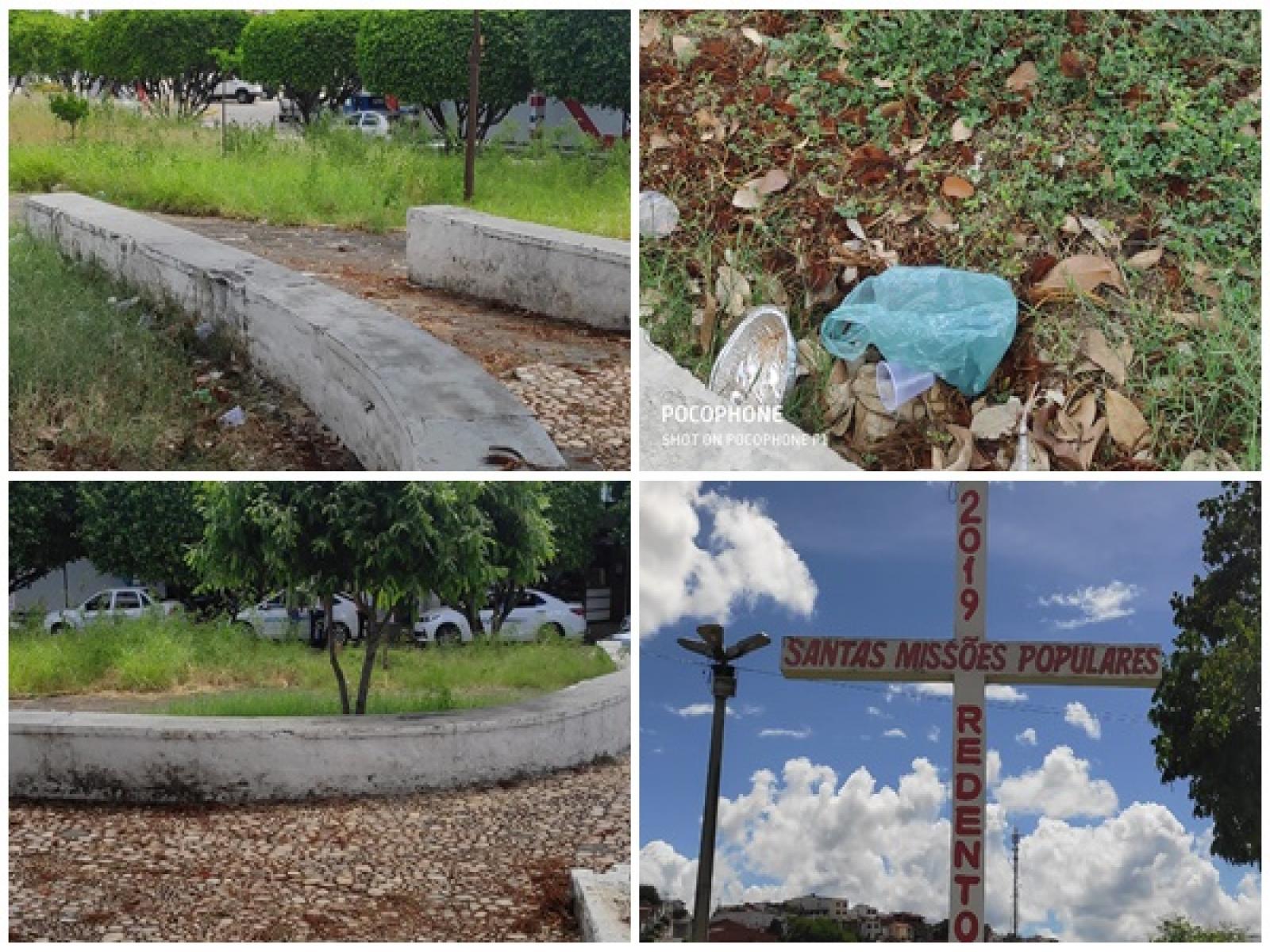 Vergonha, Praça de frente a rodoviária totalmente abandonada