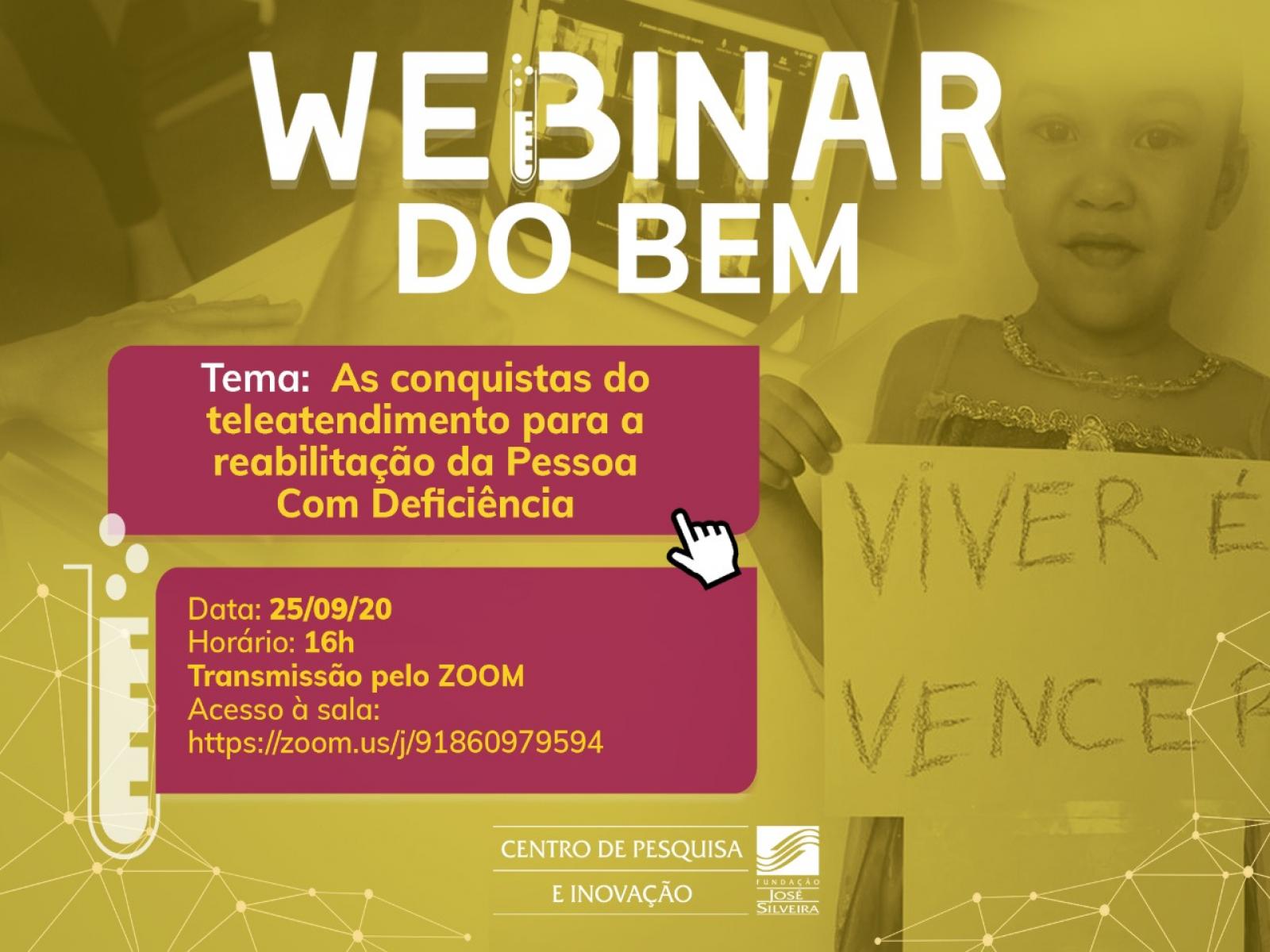 Fundação José Silveira faz videoconferência sobre teleatendimento para reabilitação da pessoa com deficiência