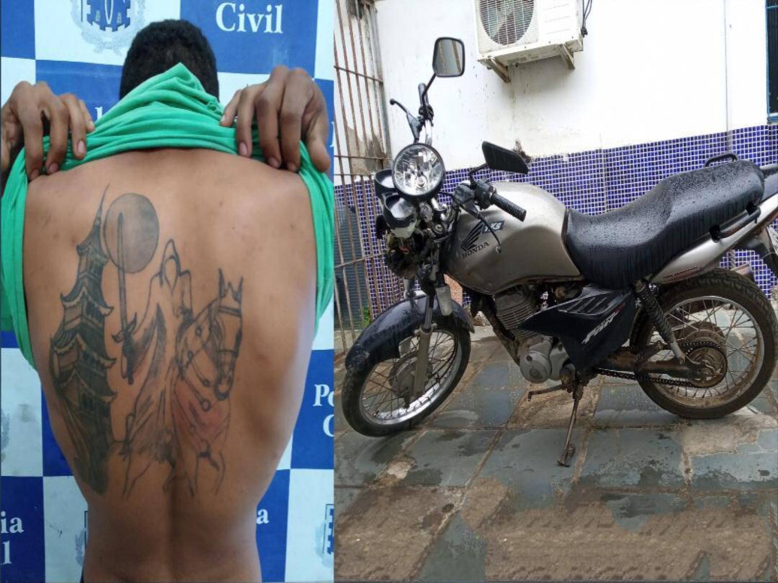 Preso assaltante que ameaçou estuprar mulher e roubou uma moto
