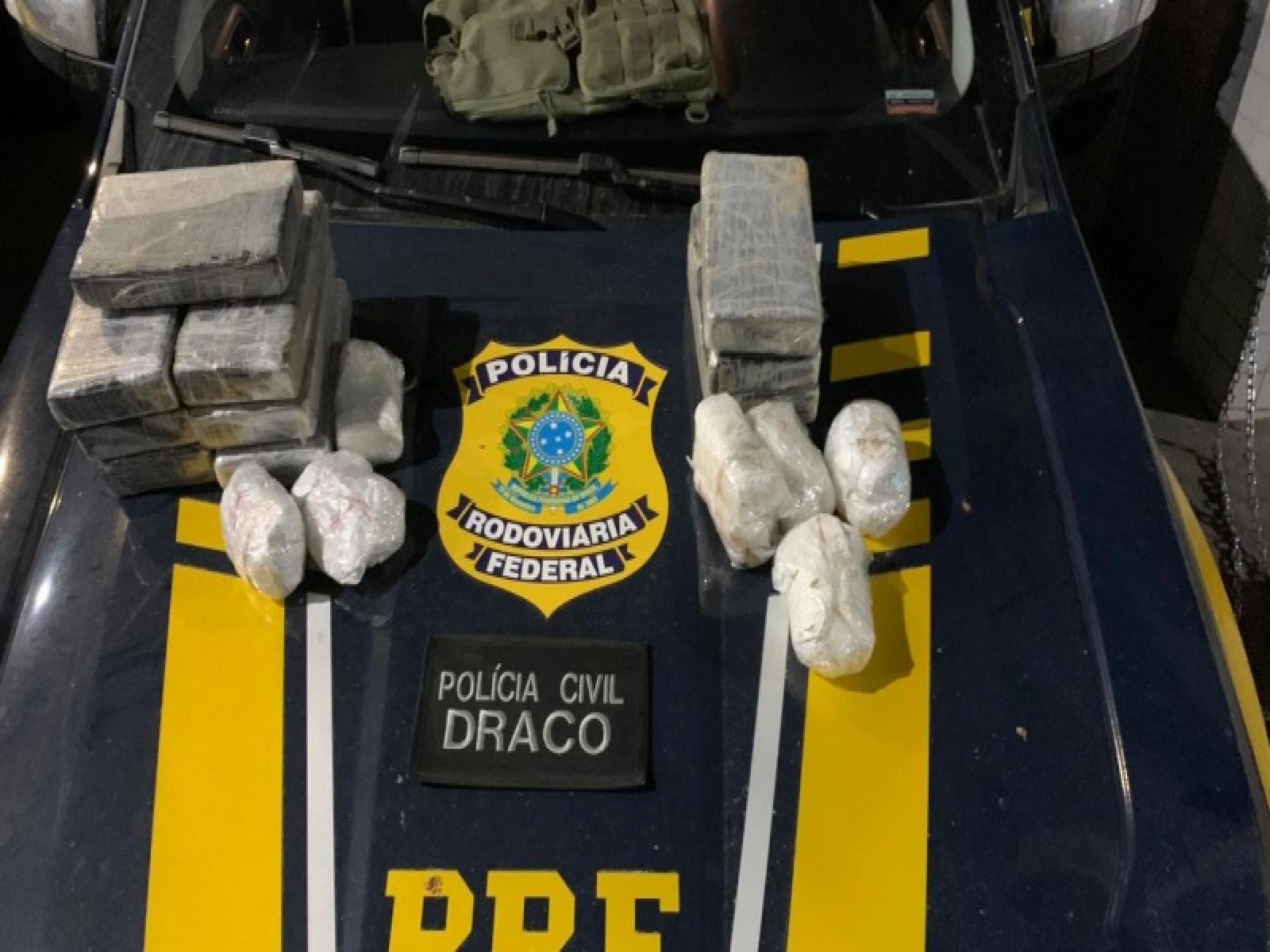 Traficante acaba preso na BR 420 transportando quase 14 Kg de cocaína