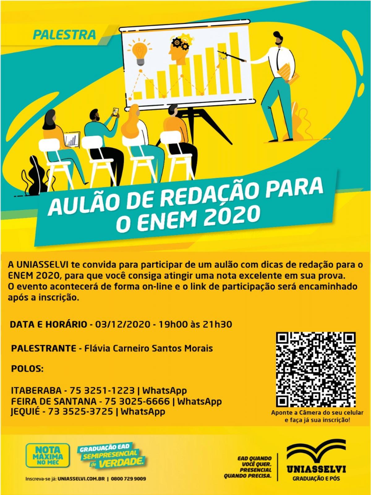 Aulão com Dicas de Redação para o ENEM 2020