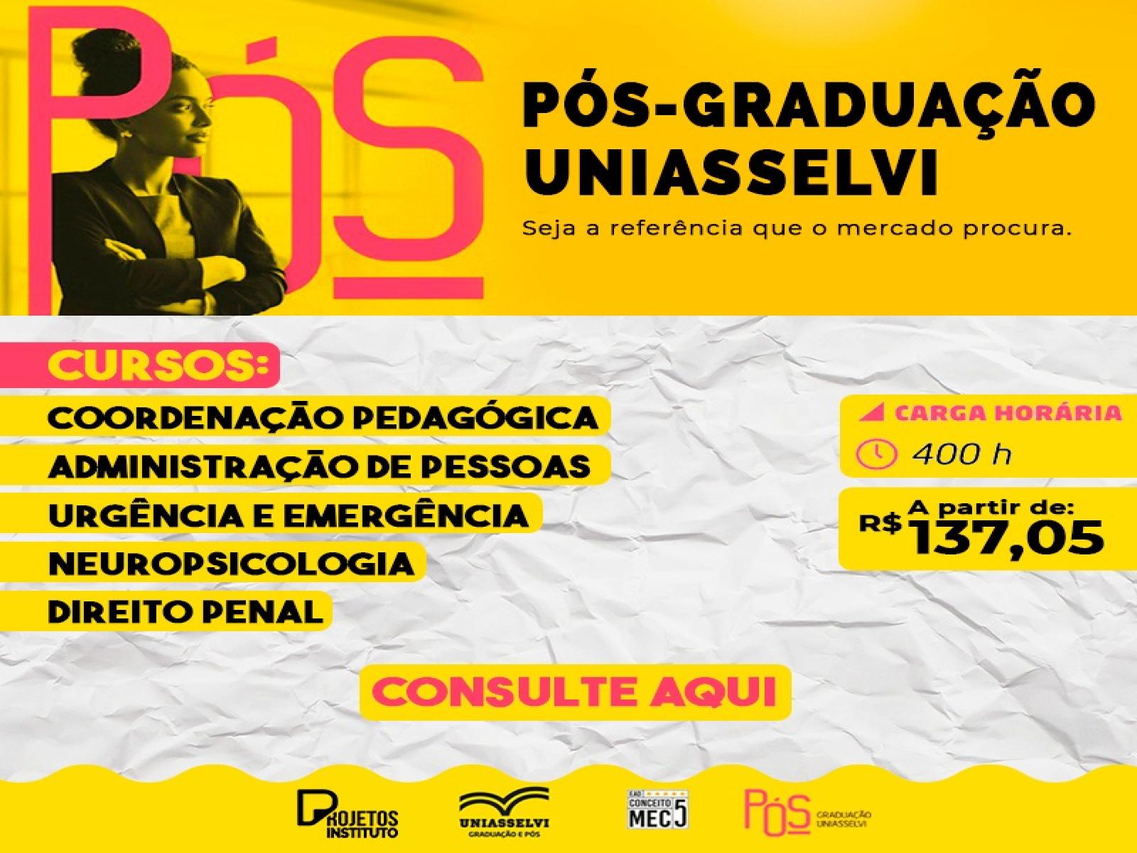 DÊ UM UPGRADE NO SEU CURRÍCULO COM A PÓS GRADUAÇÃO UNIASSELVI