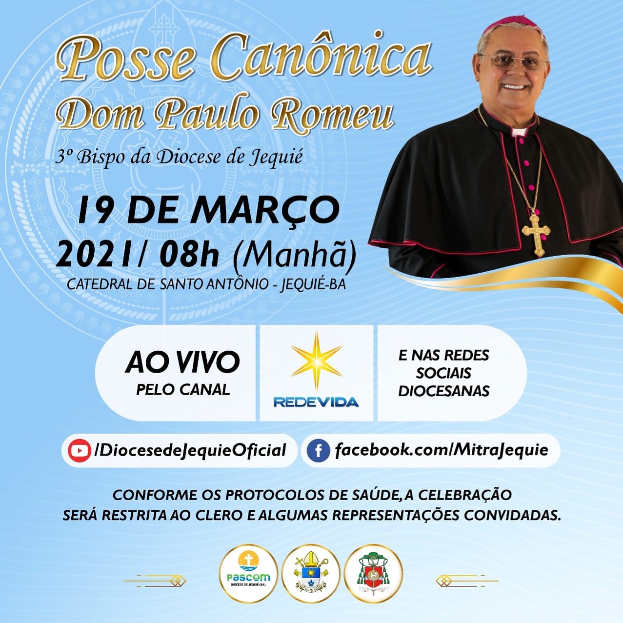Tudo pronto para a posse do novo Bispo da Diocese de Jequié Tudo pronto para a posse do novo Bispo da Diocese de Jequié
