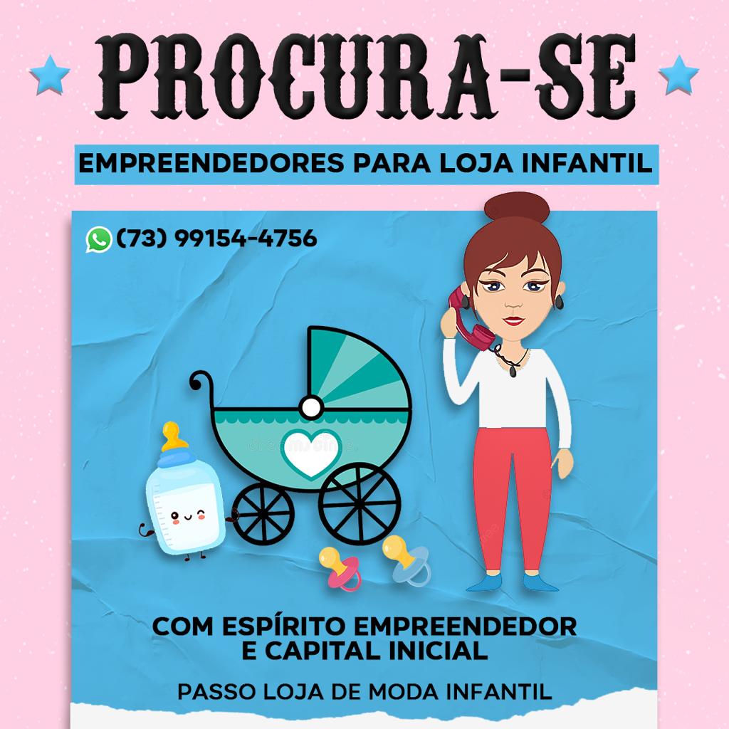 Procura-se empreendedora para loja infantil Procura-se empreendedora para loja infantil