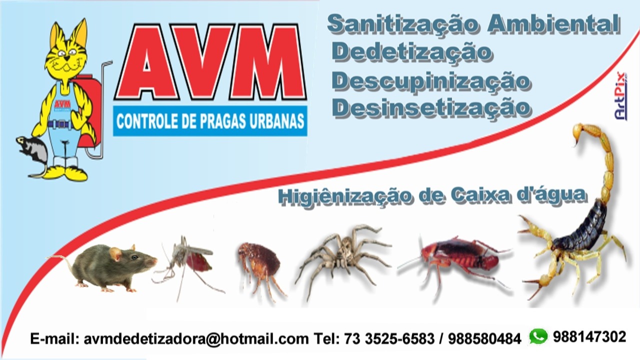 AVM Dedetizadora: sanitização contra a COVID 19 a partir de 100 reais AVM Dedetizadora: sanitização contra a COVID 19 a partir de 100 reais