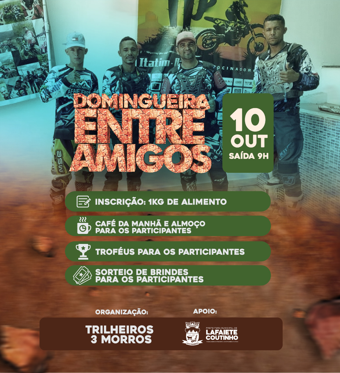 Lafaiete Coutinho: Trilhão domingueira entre amigos Lafaiete Coutinho: Trilhão domingueira entre amigos