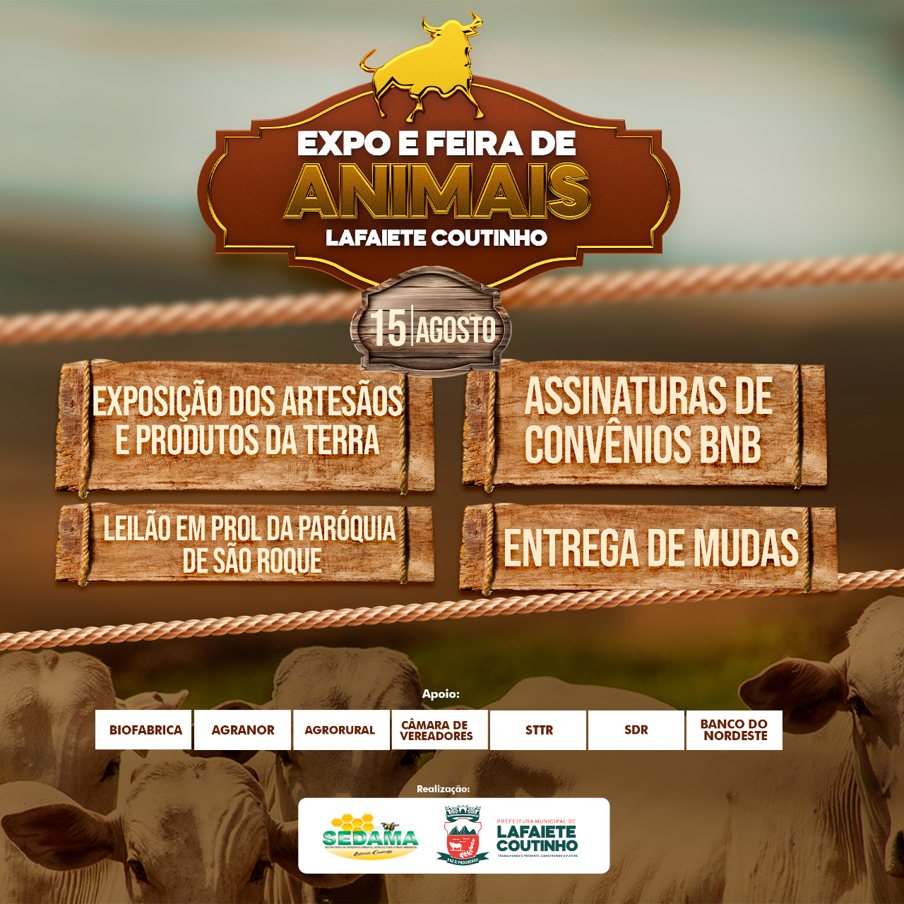 Lafaiete Coutinho: Expo Feira de Animais vai movimentar a cidade neste final de semana Lafaiete Coutinho: Expo Feira de Animais vai movimentar a cidade neste final de semana