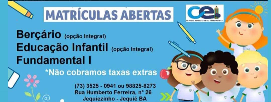 CEI - matrículas abertas CEI - matrículas abertas