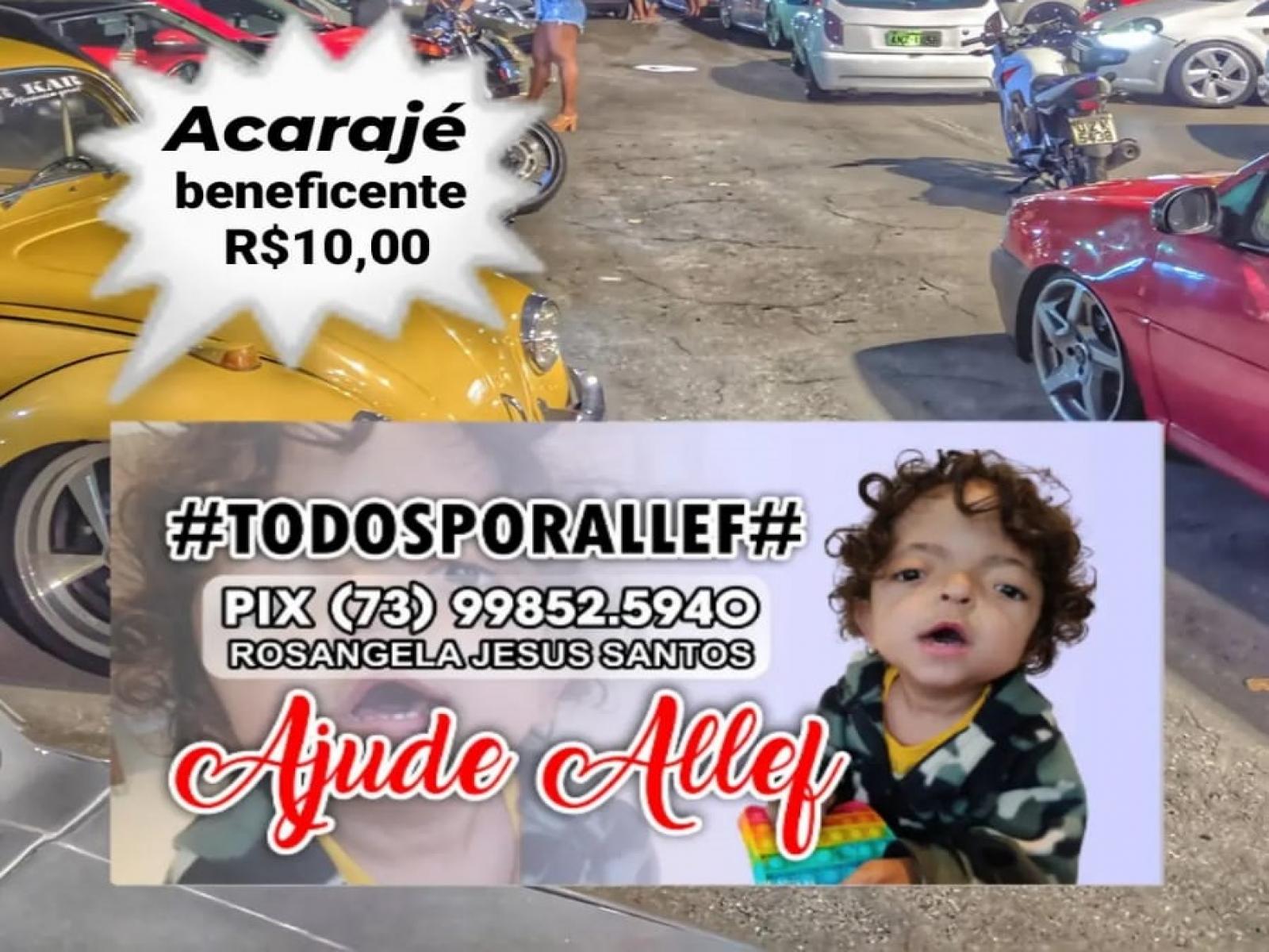 Caso Allef - evento no Alto da Prefeitura vai arrecadar dinheiro com vendas de acarajé