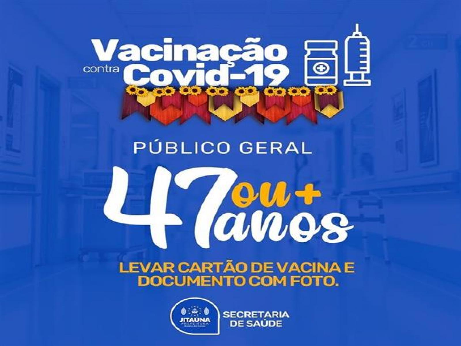 Jitaúna inicia vacinação contra a covid-19 em pessoas com 47 anos ou mais