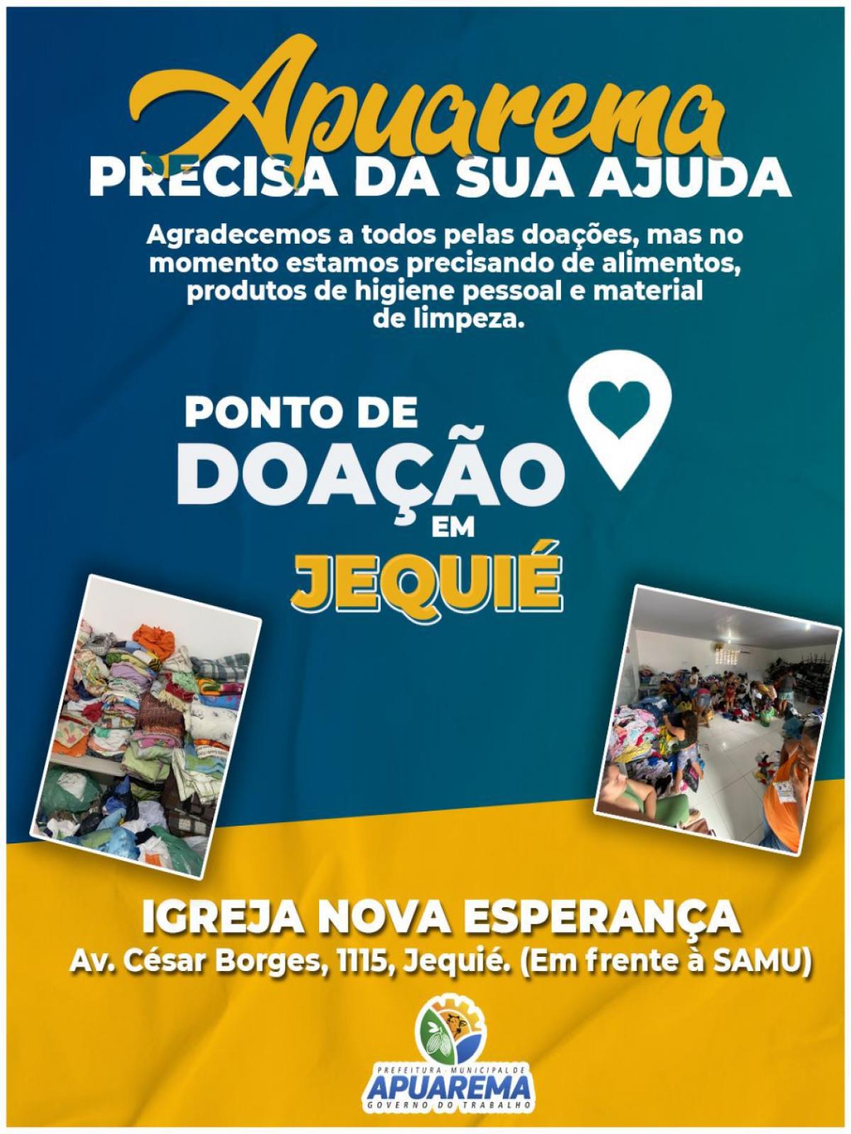 Apuarema: vítimas de enchente estão precisam de doações