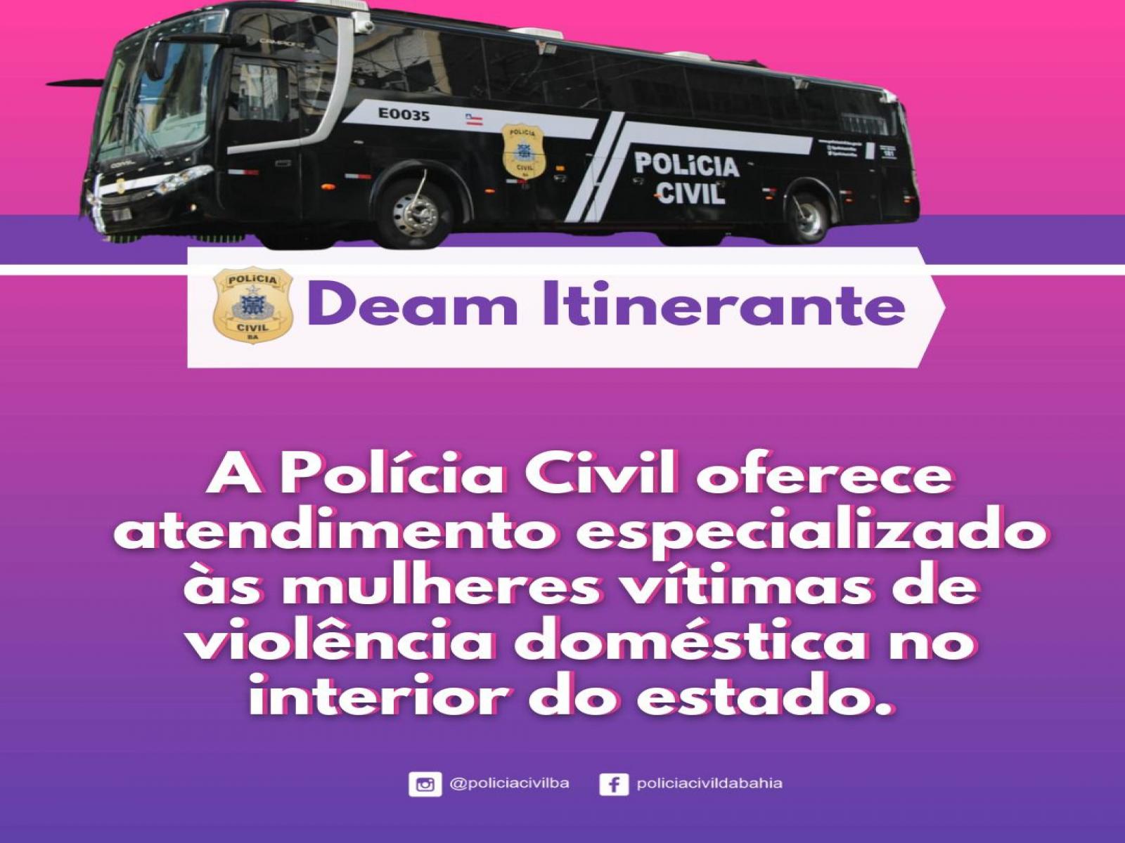 Delegacia itinerante da mulher estará em Jaguaquara e Ipiaú