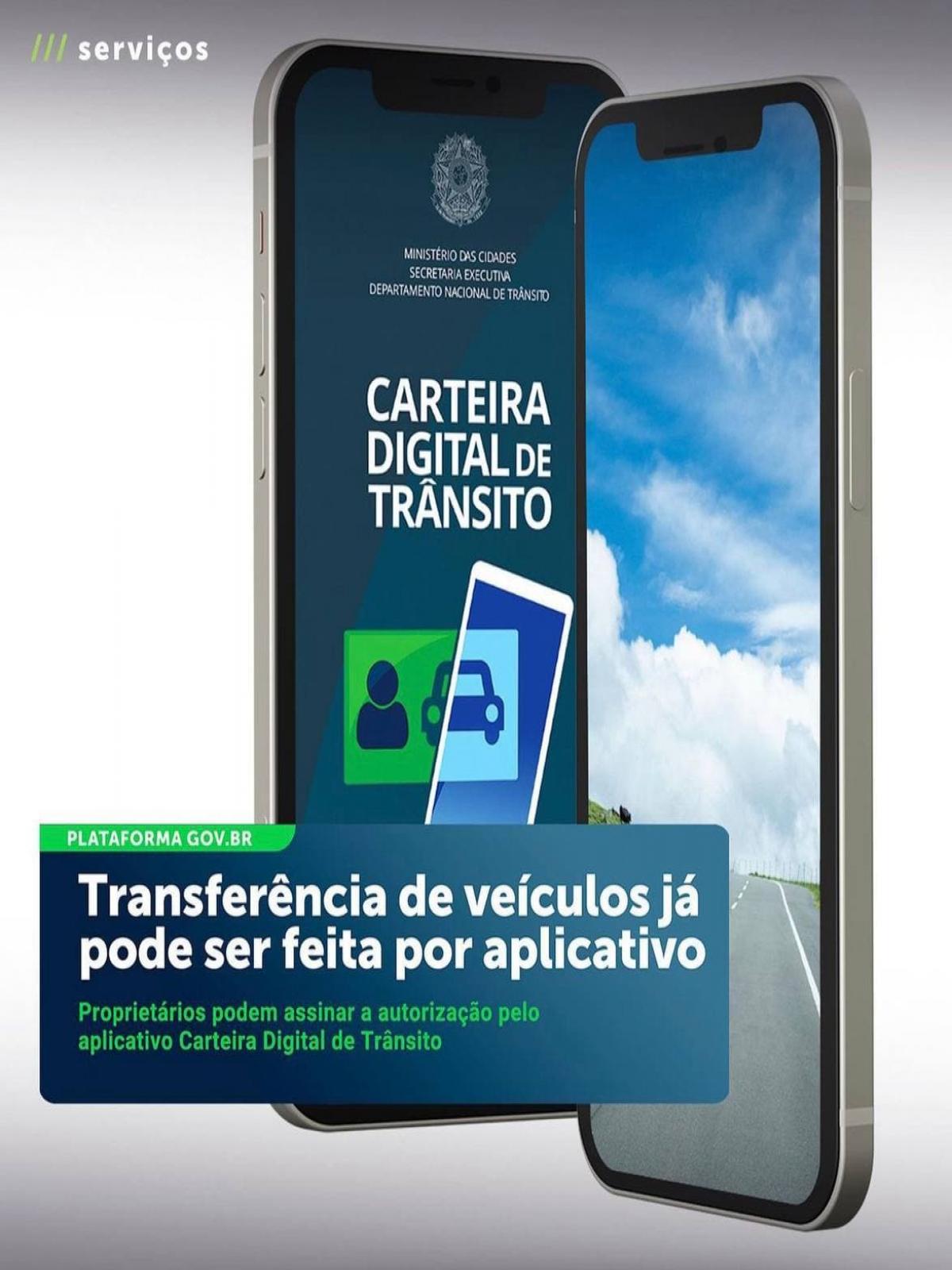 Transferência do automóvel agora pode ser feita pelo aplicativo