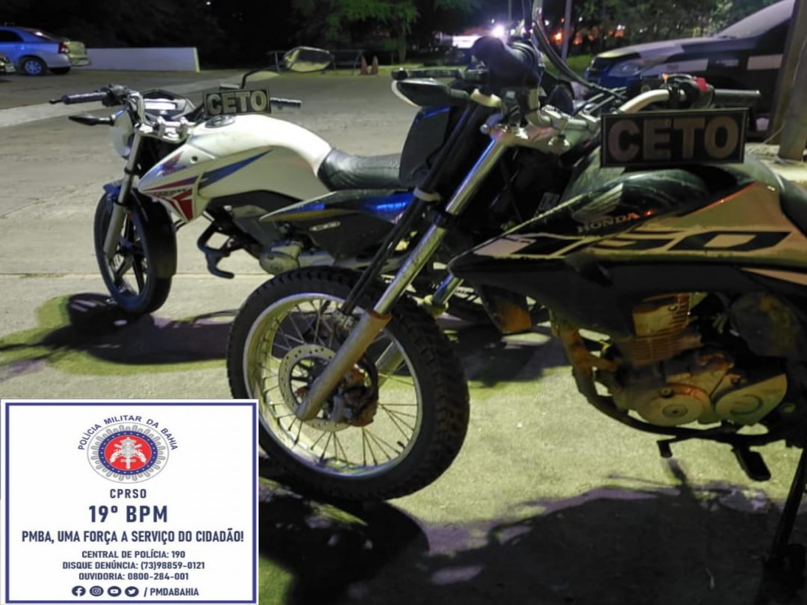 Comando Abutres recuperou duas motos roubadas