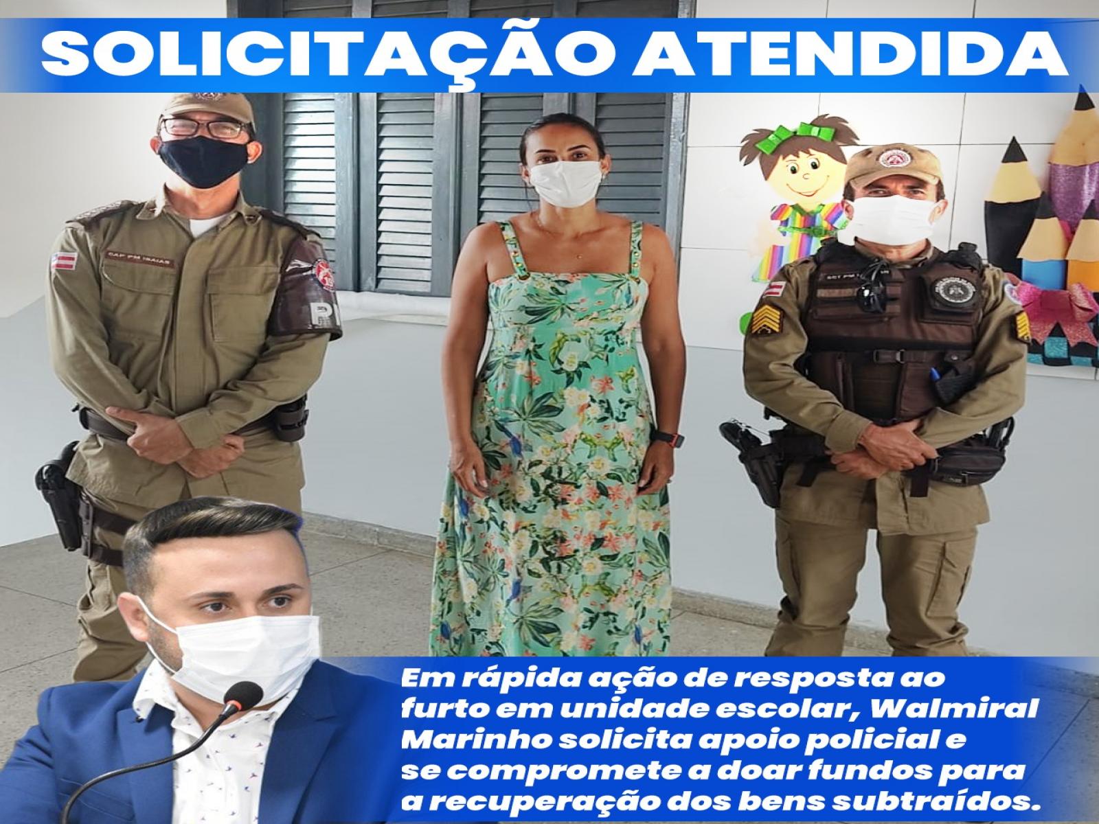 Vereador oferece recompensa de mil reais para quem der informações sobre furto na escola Vilma Sarmento