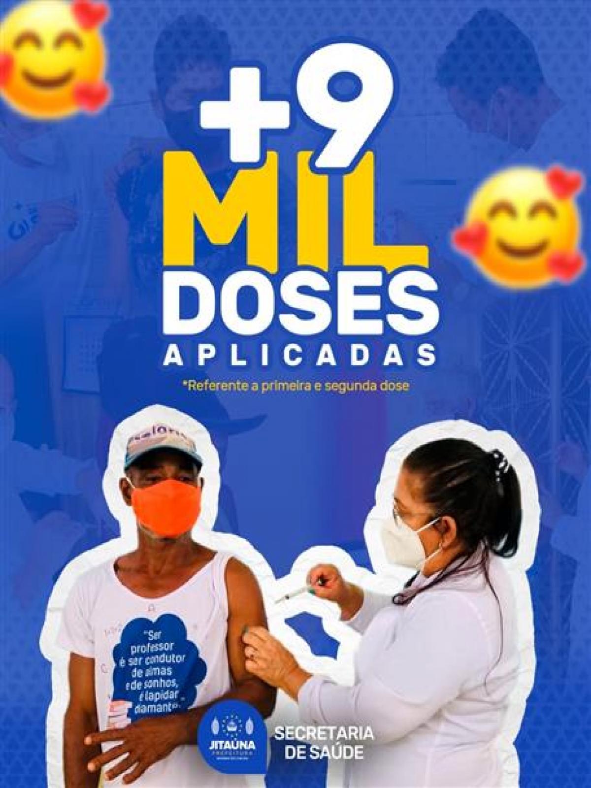 Secretaria de Saúde de Jitaúna já aplicou 9 mil doses de vacinas contra Covid-19