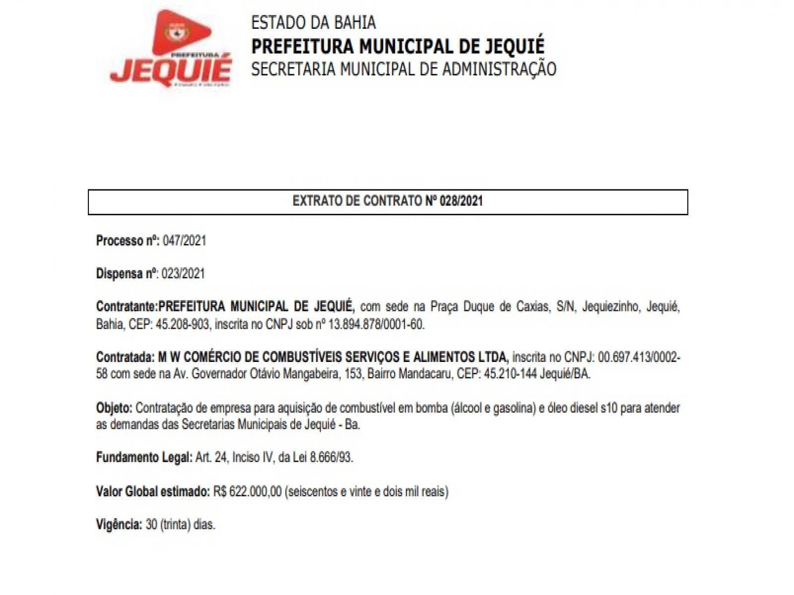 Empresa vence licitação de 600 mil reais para abastecer frota da Prefeitura de Jequié