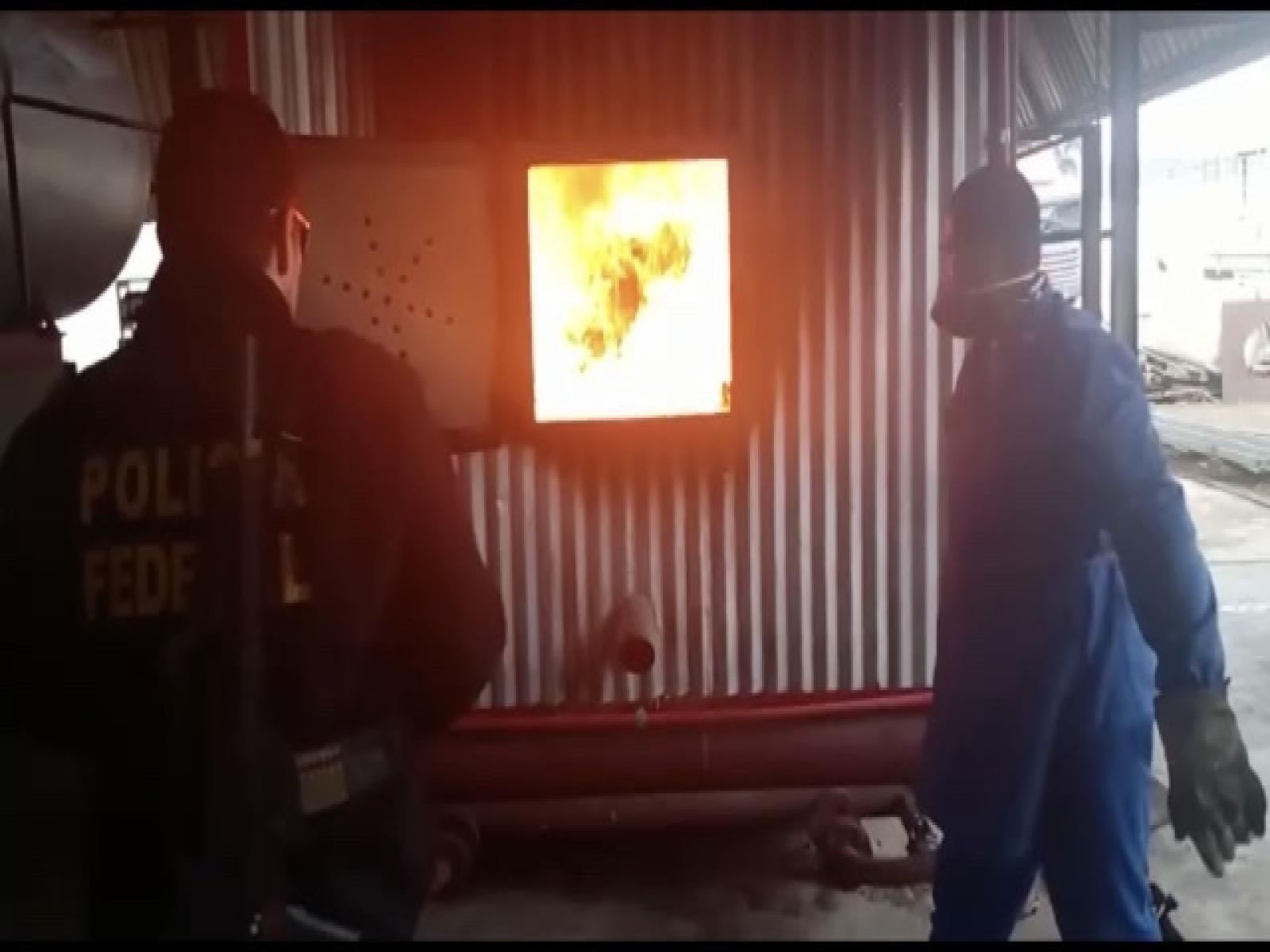 POLÍCIA FEDERAL REALIZA INCINERAÇÃO DE DROGAS