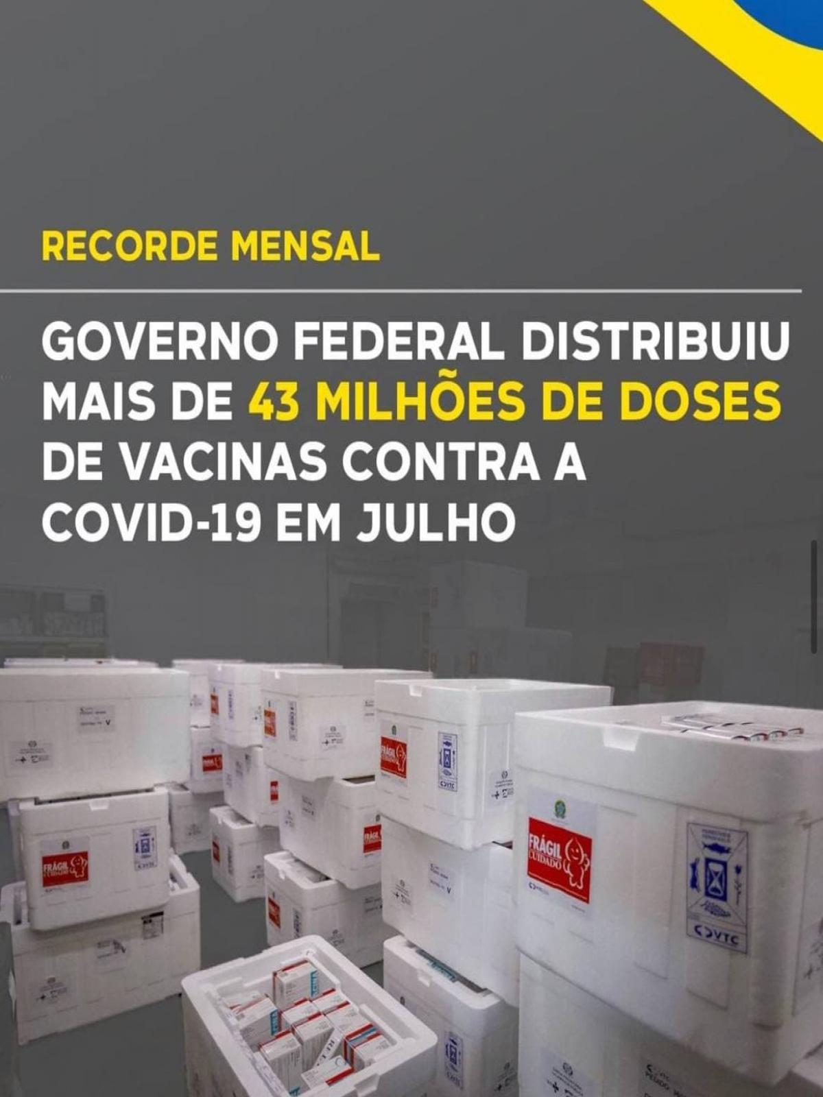 Brasil é o quarto país que mais vacina contra COVID 19 no mundo