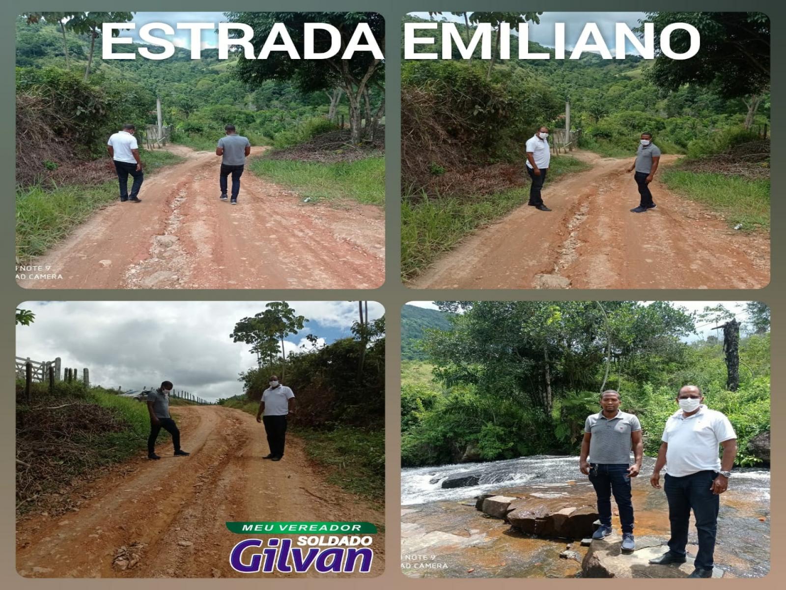 VEREADOR SOLDADO GILVAN VAI AO EMILIANO E ACOMPANHA DE PERTO SITUAÇÃO DAS ESTRADAS