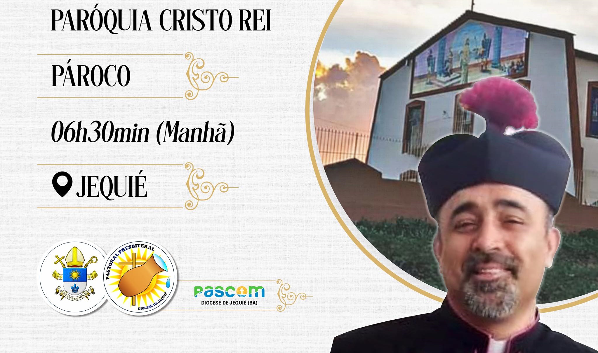 Monsenhor Hélio Sandes assumirá Paróquia de Cristo Rei