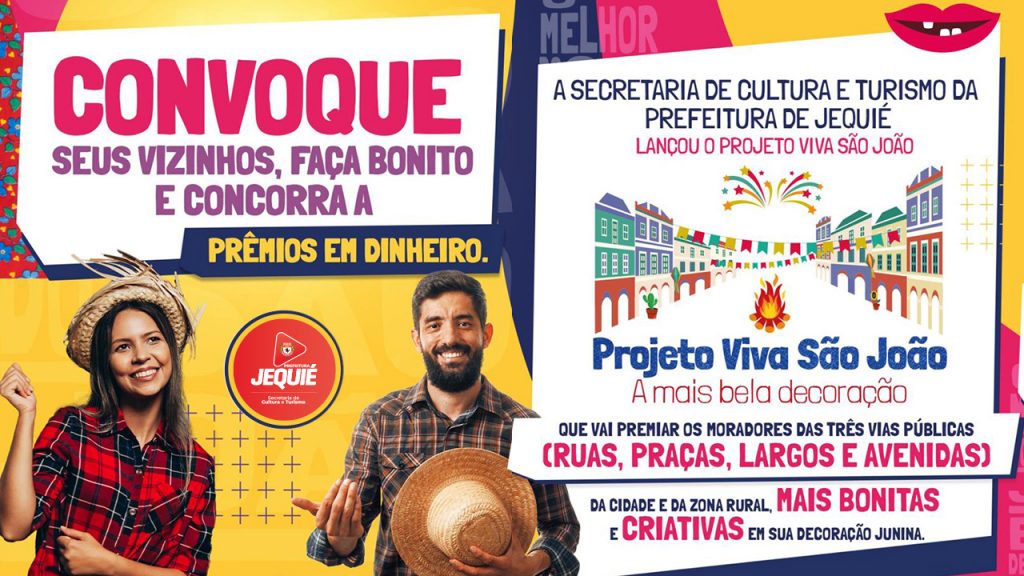Prefeitura de Jequié vai premiar a rua que tiver a melhor decoração junina, veja como participar Prefeitura de Jequié vai premiar a rua que tiver a melhor decoração junina, veja como participar