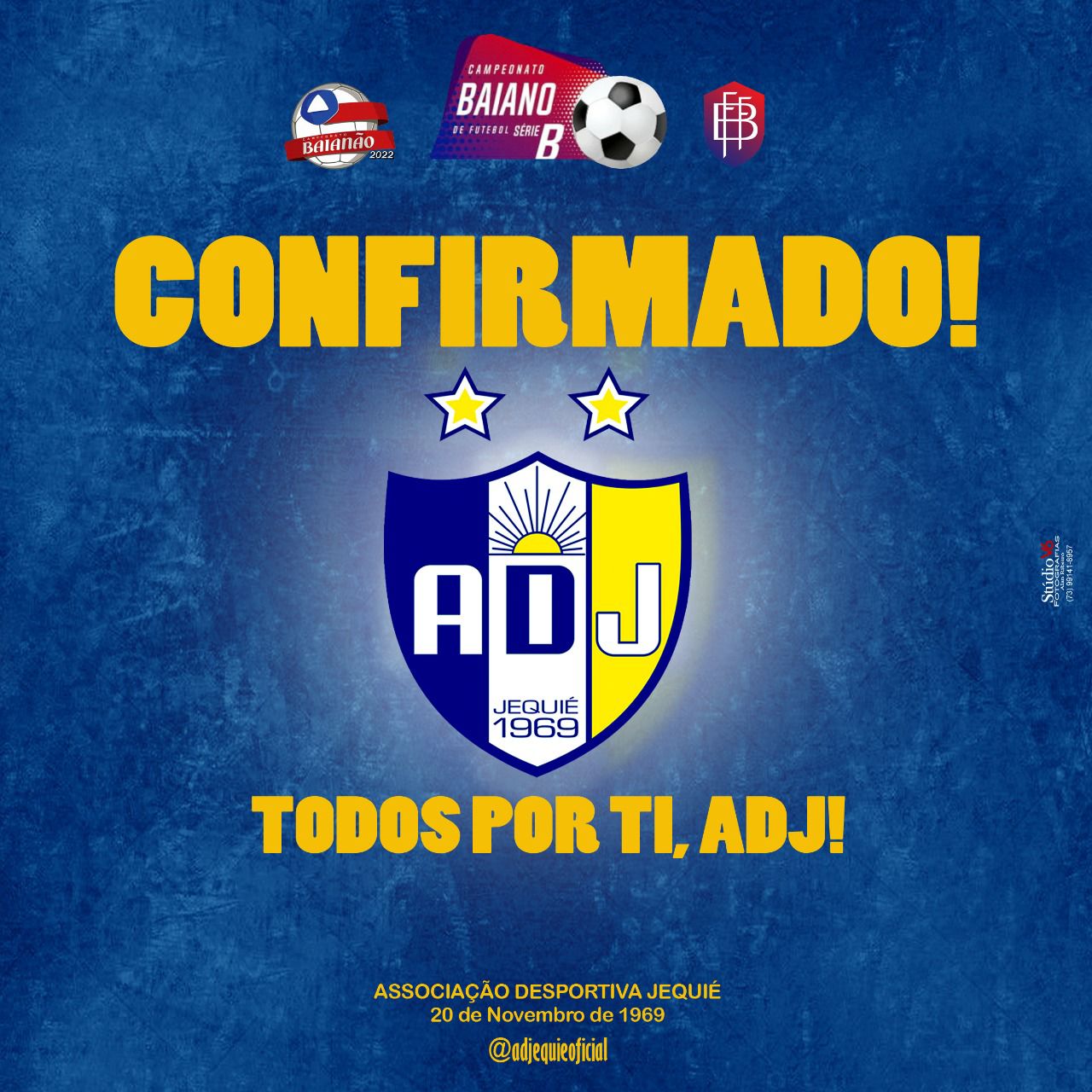 ADJ confirma participação na disputa do Campeonato Baiano série B 2022 ADJ confirma participação na disputa do Campeonato Baiano série B 2022