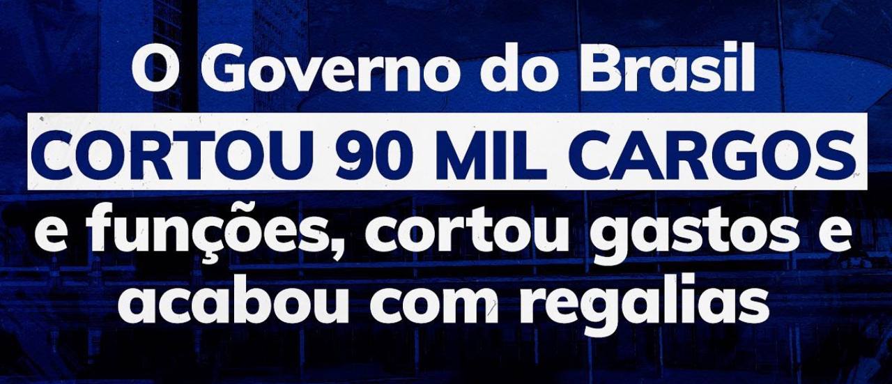 Governo do Brasil cortou 90 mil cargos e regalias