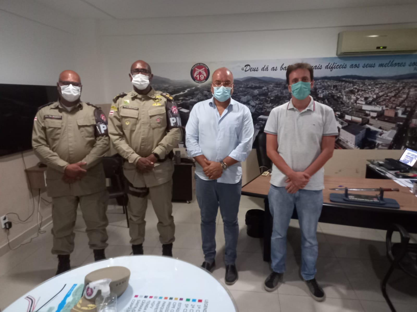 Comando do 19°BPM recebeu a visita do Secretário de Esporte de Jequié