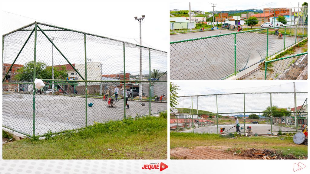 Prefeitura de Jequié segue com requalificação das quadras poliesportivas Prefeitura de Jequié segue com requalificação das quadras poliesportivas