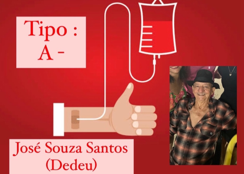 Dedeu segue internado precisando de doação de sangue Dedeu segue internado precisando de doação de sangue