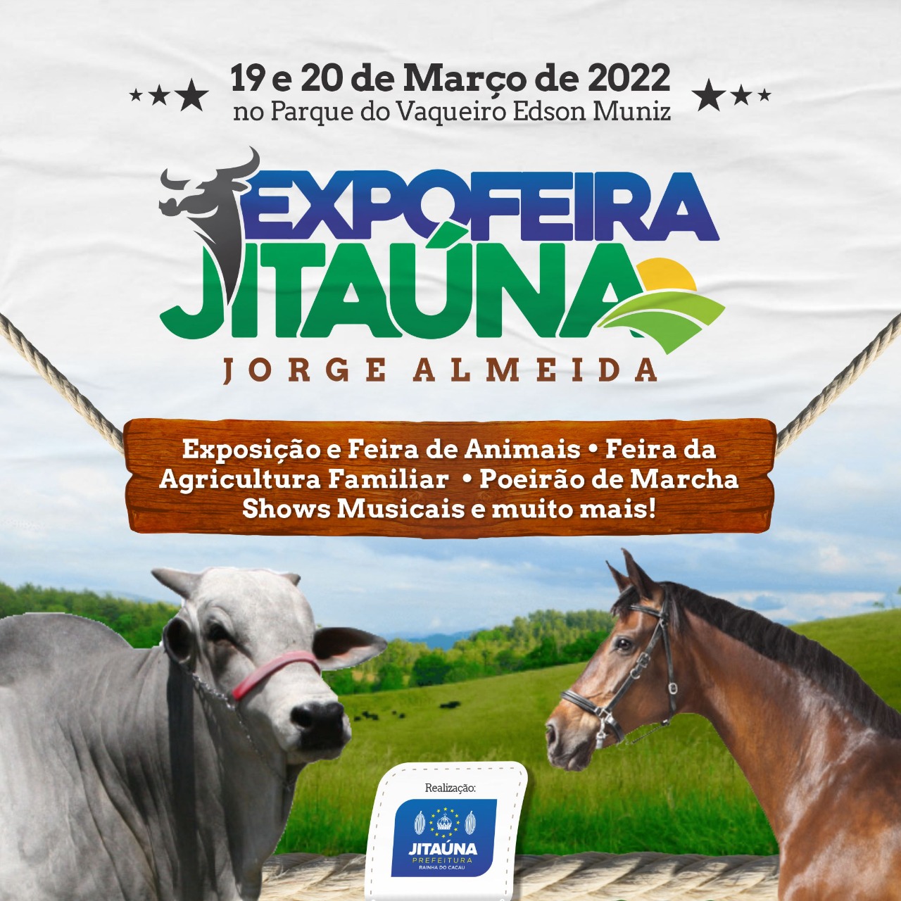 Prefeitura de Jitaúna anuncia para os dias 19 e 20 de março a 1ª ExpoFeira Prefeitura de Jitaúna anuncia para os dias 19 e 20 de março a 1ª ExpoFeira