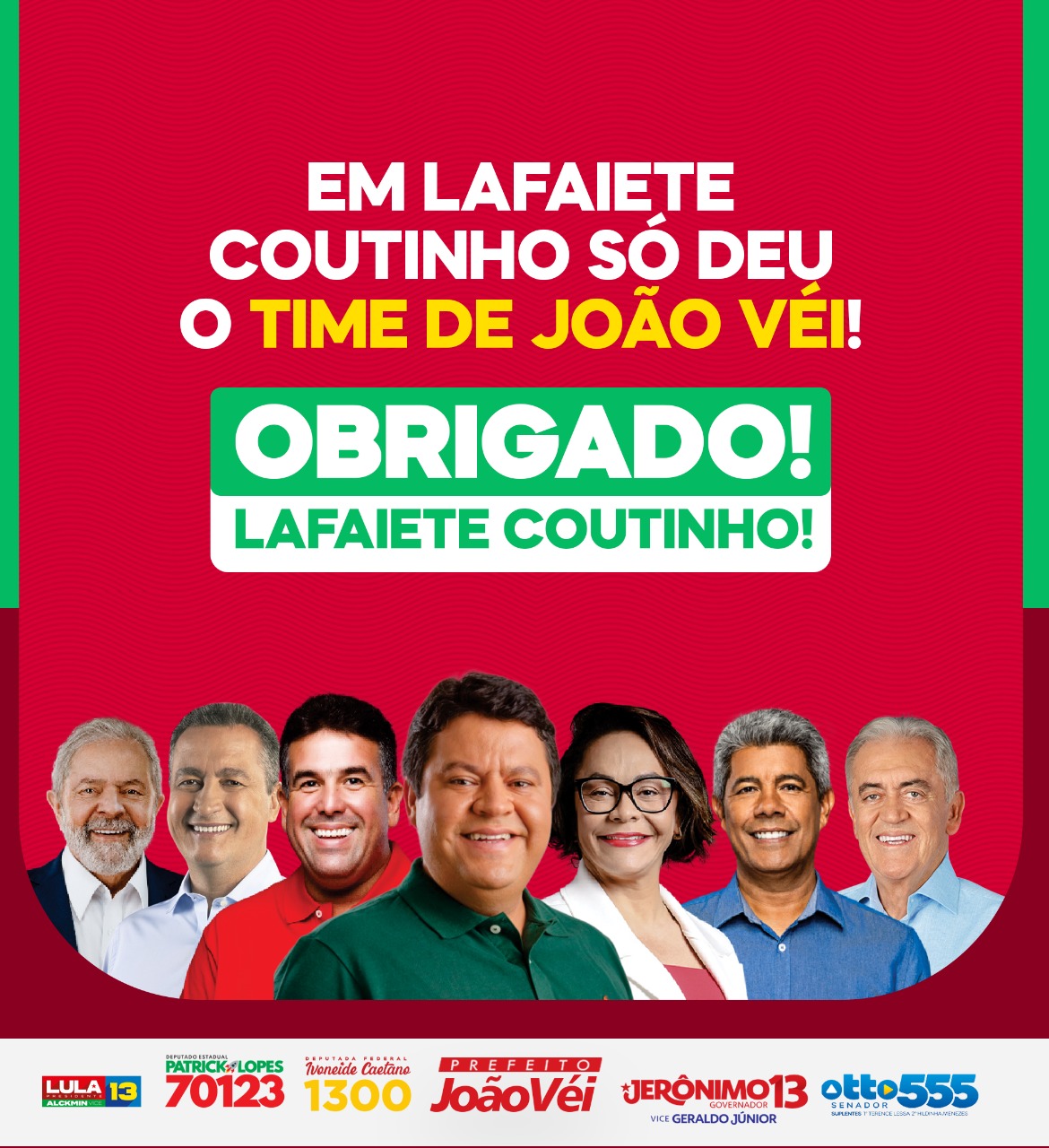 Candidatos do prefeito João Véi vence em todas as urnas de Lafaiete Coutinho Candidatos do prefeito João Véi vence em todas as urnas de Lafaiete Coutinho