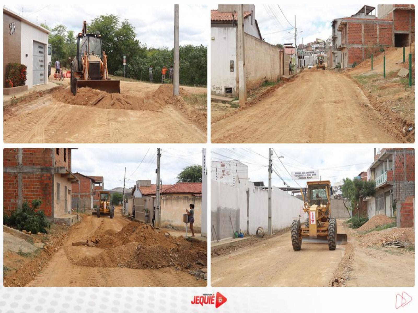 Prefeitura de Jequié inicia terraplanagem para pavimentação asfáltica do Loteamento Flamboyant