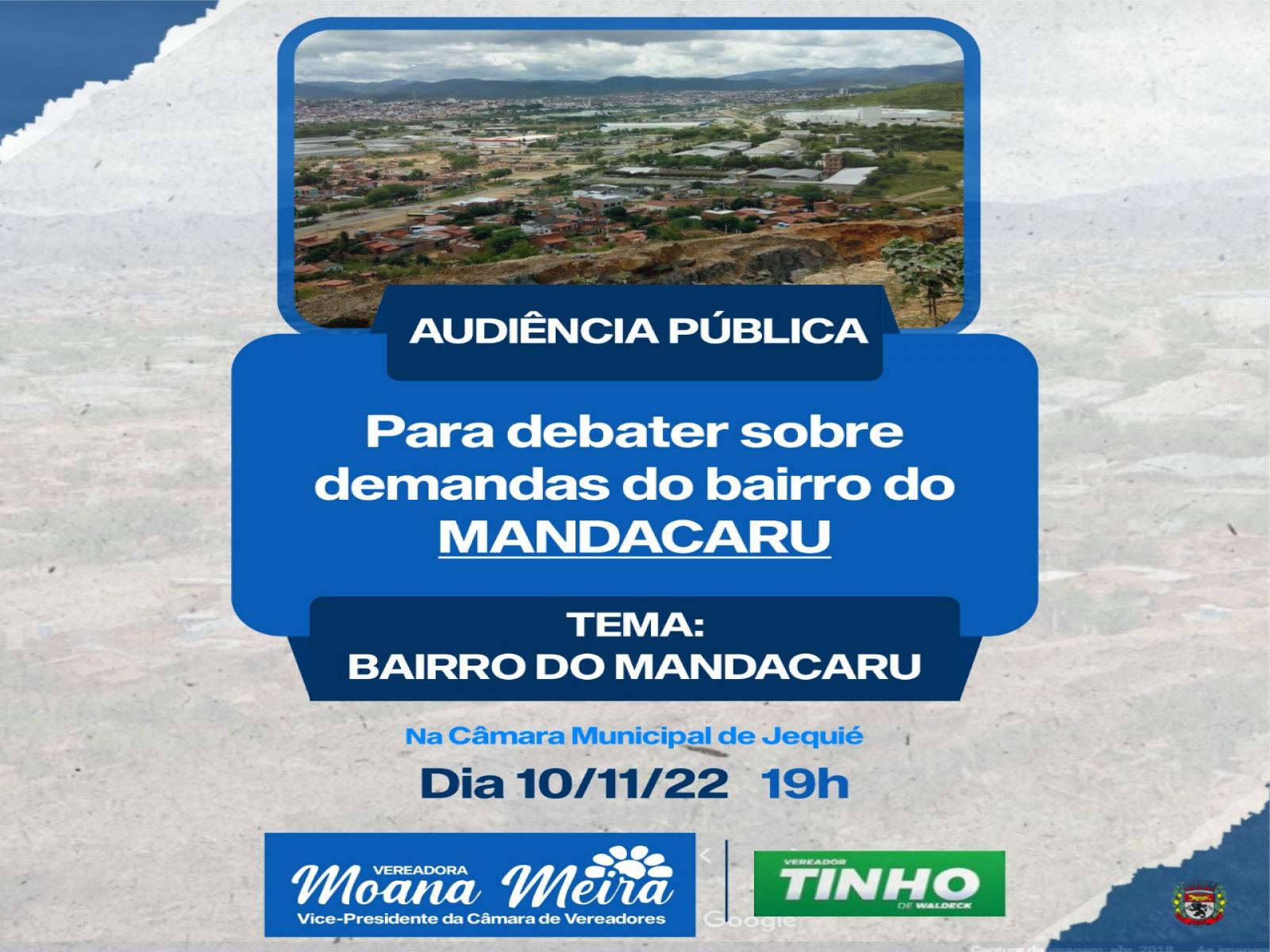 Câmara de Jequié realiza Audiência Pública que discute demandas do Bairro Mandacaru