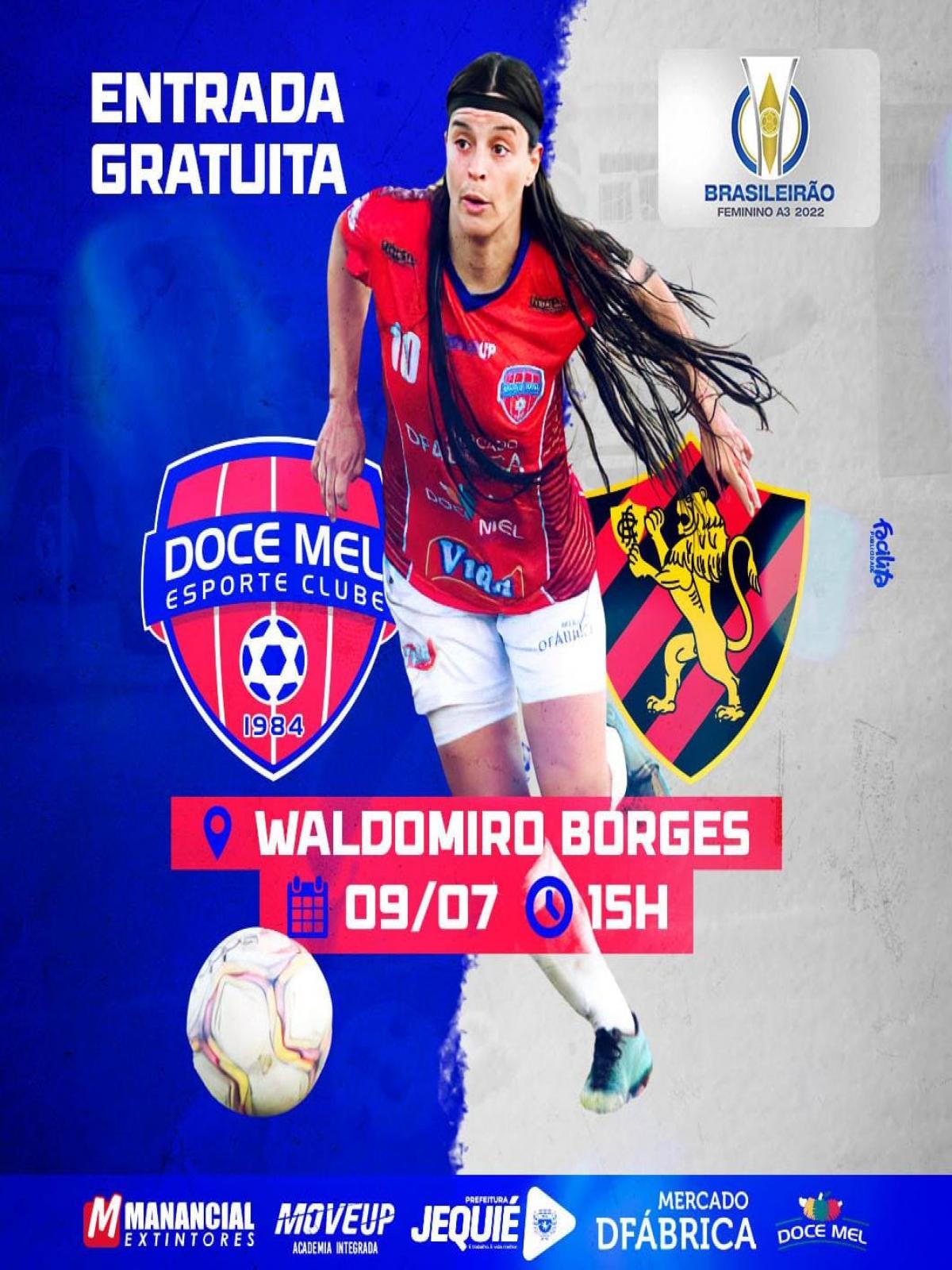 Doce Mel/Jequié tem grande desafio contra o Sport pelo Campeonato Brasileiro no Waldomirão.
