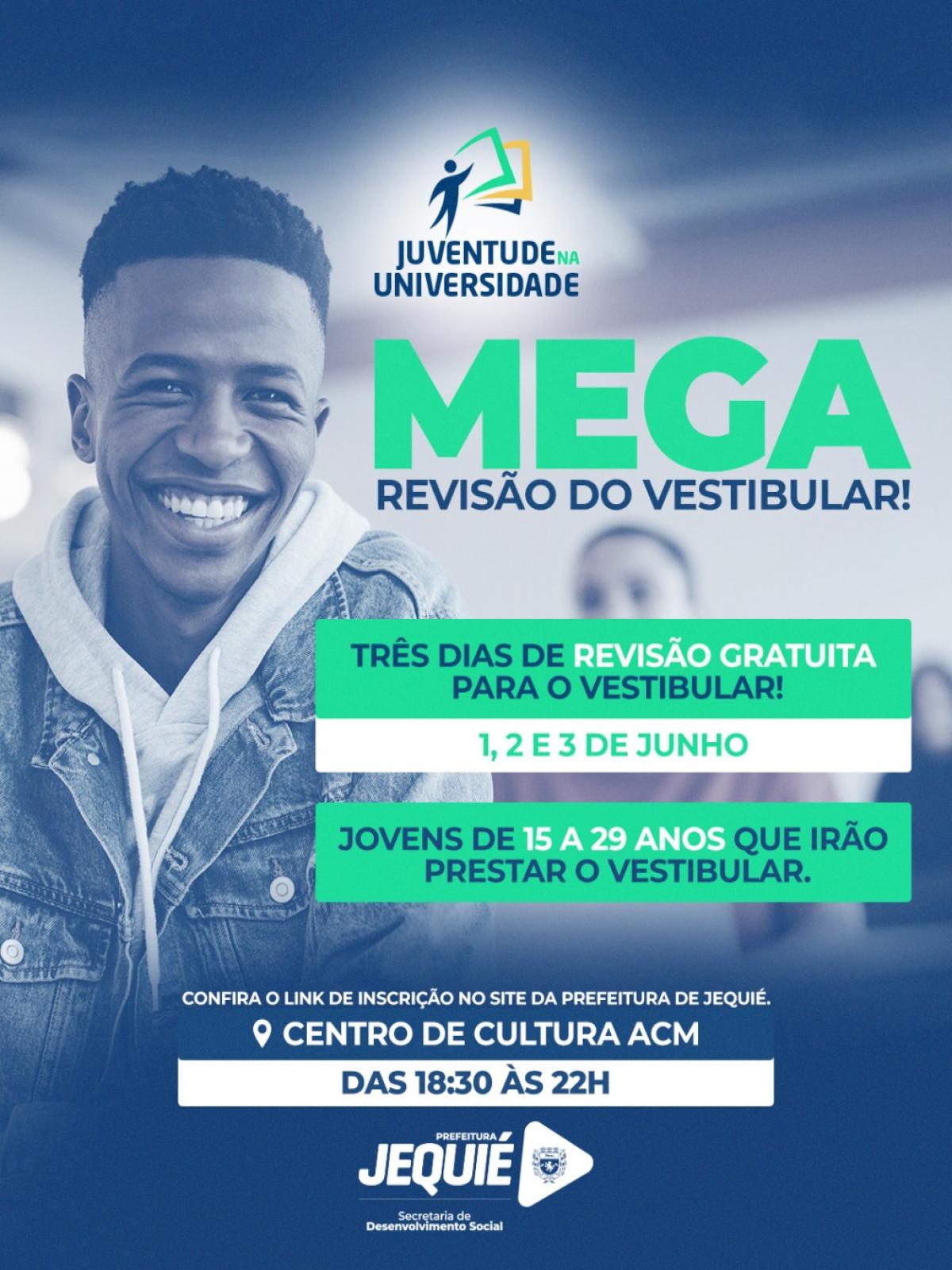 Prefeitura de Jequié oferecerá revisão gratuita para vestibulares