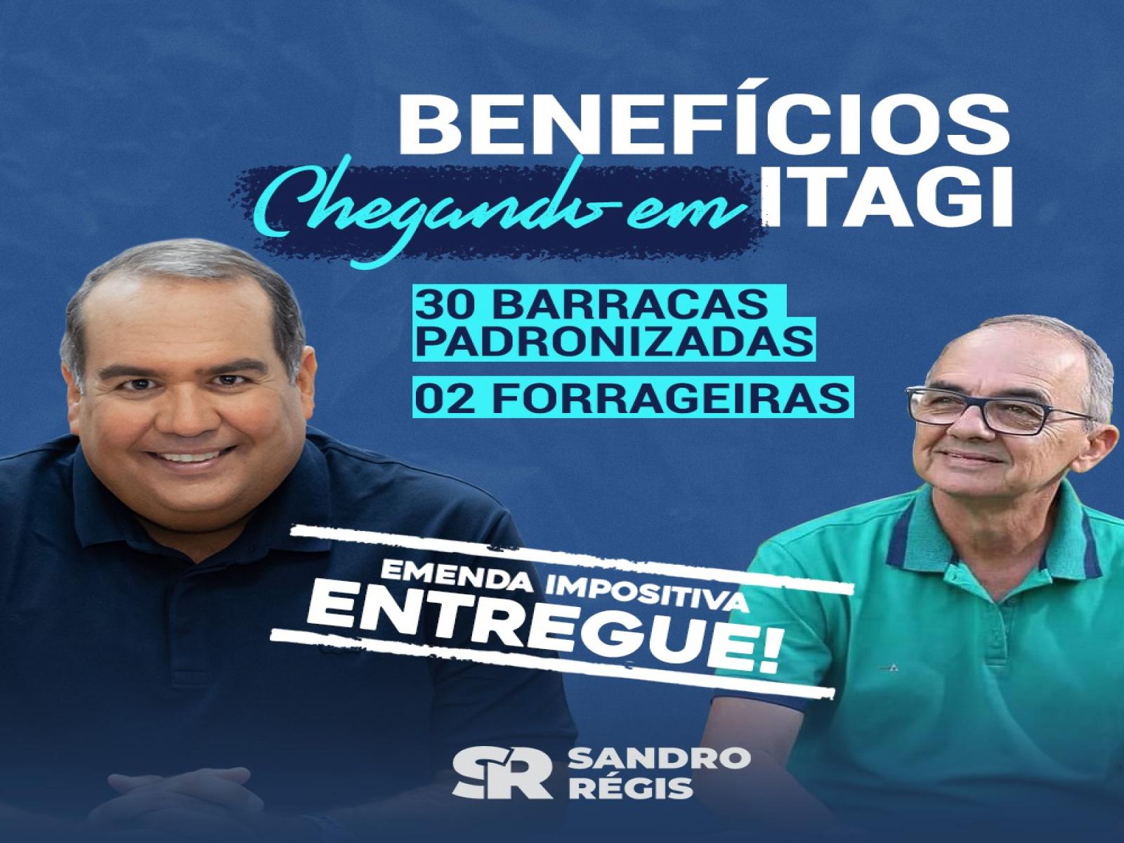 Com emenda de Sandro Régis, Itagi terá 30 barracas padronizadas e 2 forrageiras