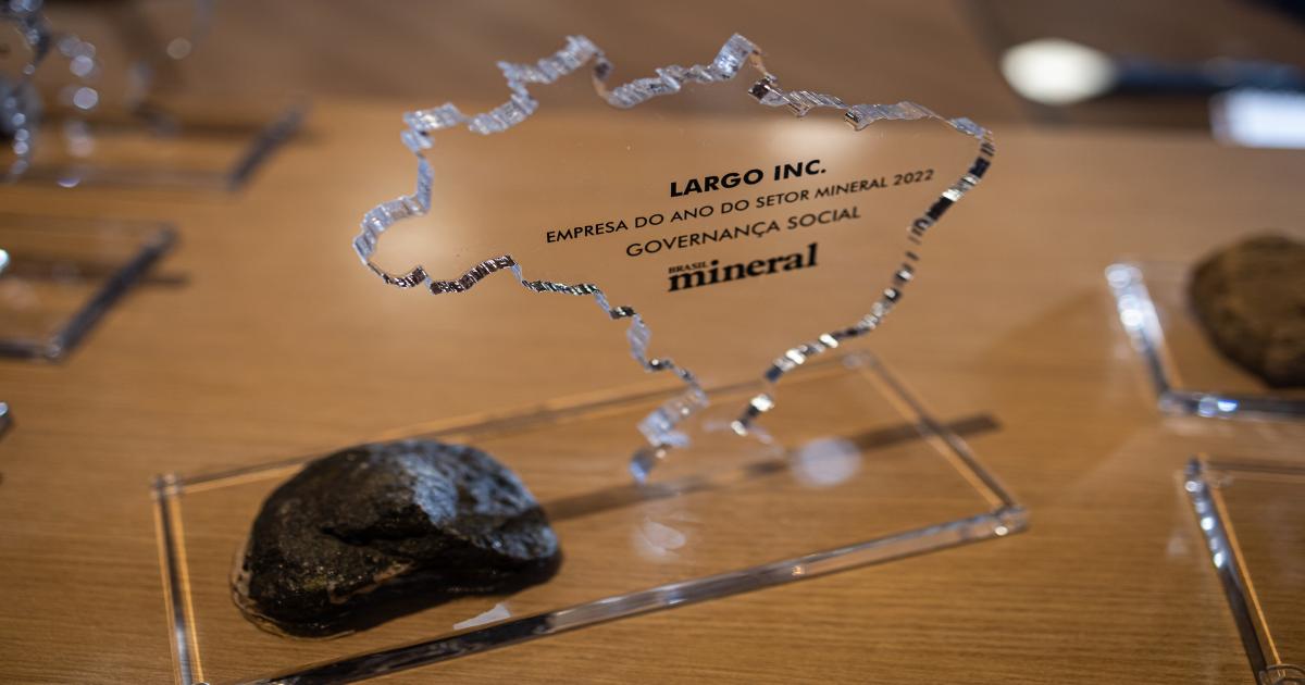 Largo recebe título de Empresa do Ano do Setor Mineral 2022