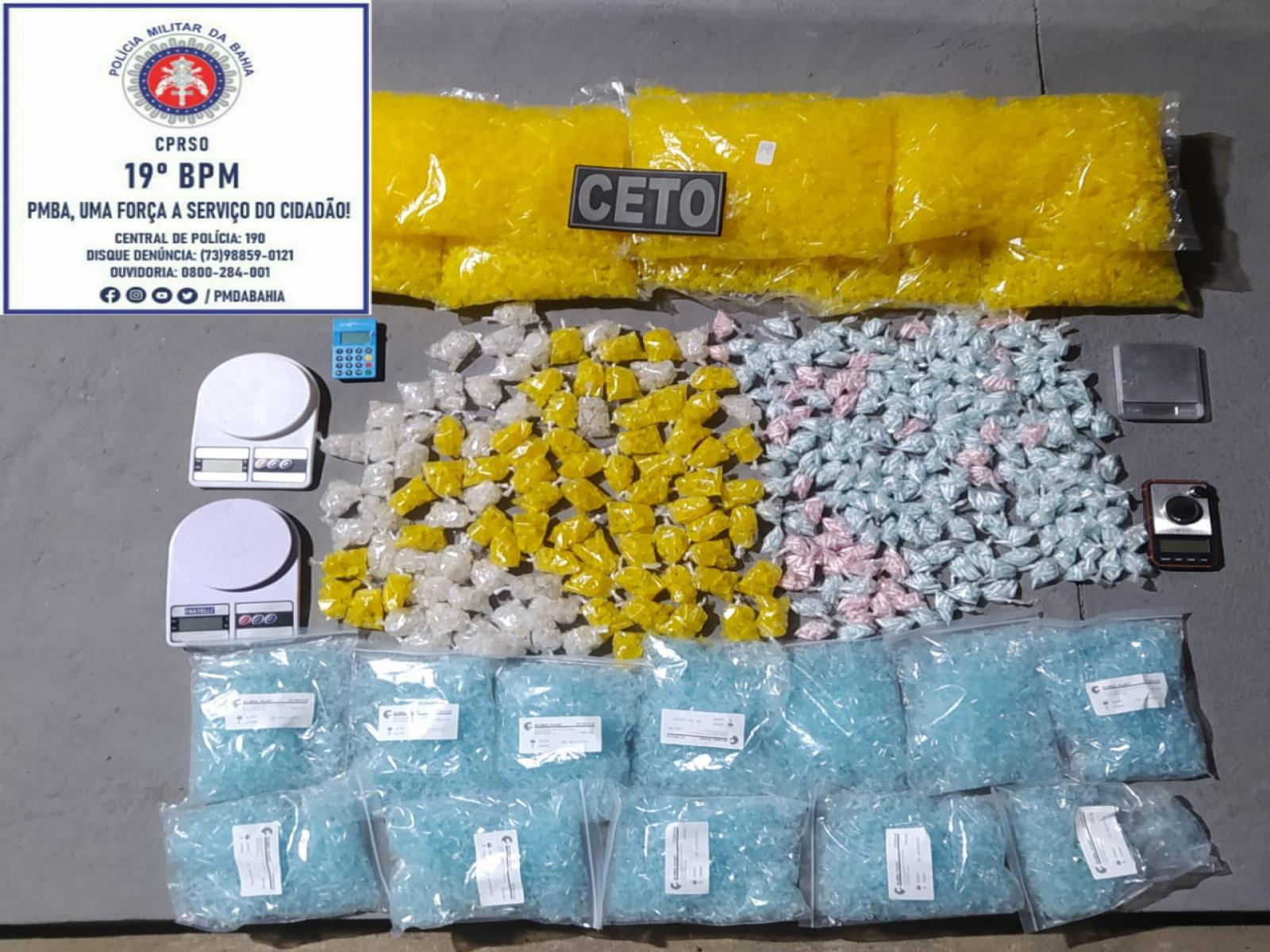 Traficante detido com drogas e maquina de cartão de crédito no Mandacaru 2