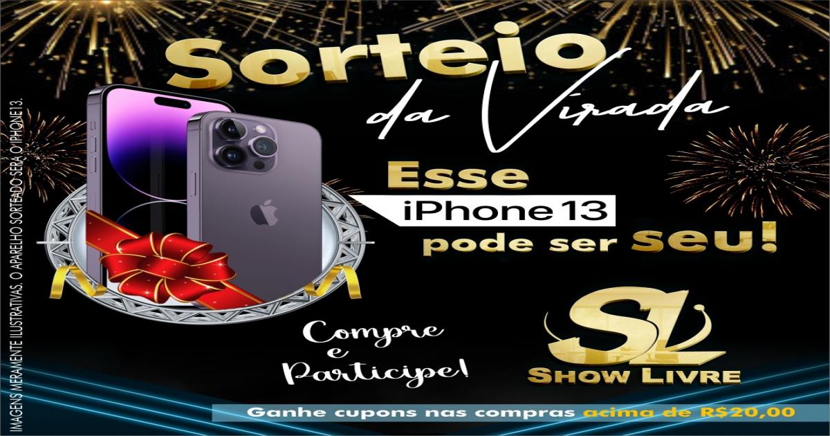 Show Livre vai sortear um Iphone 13