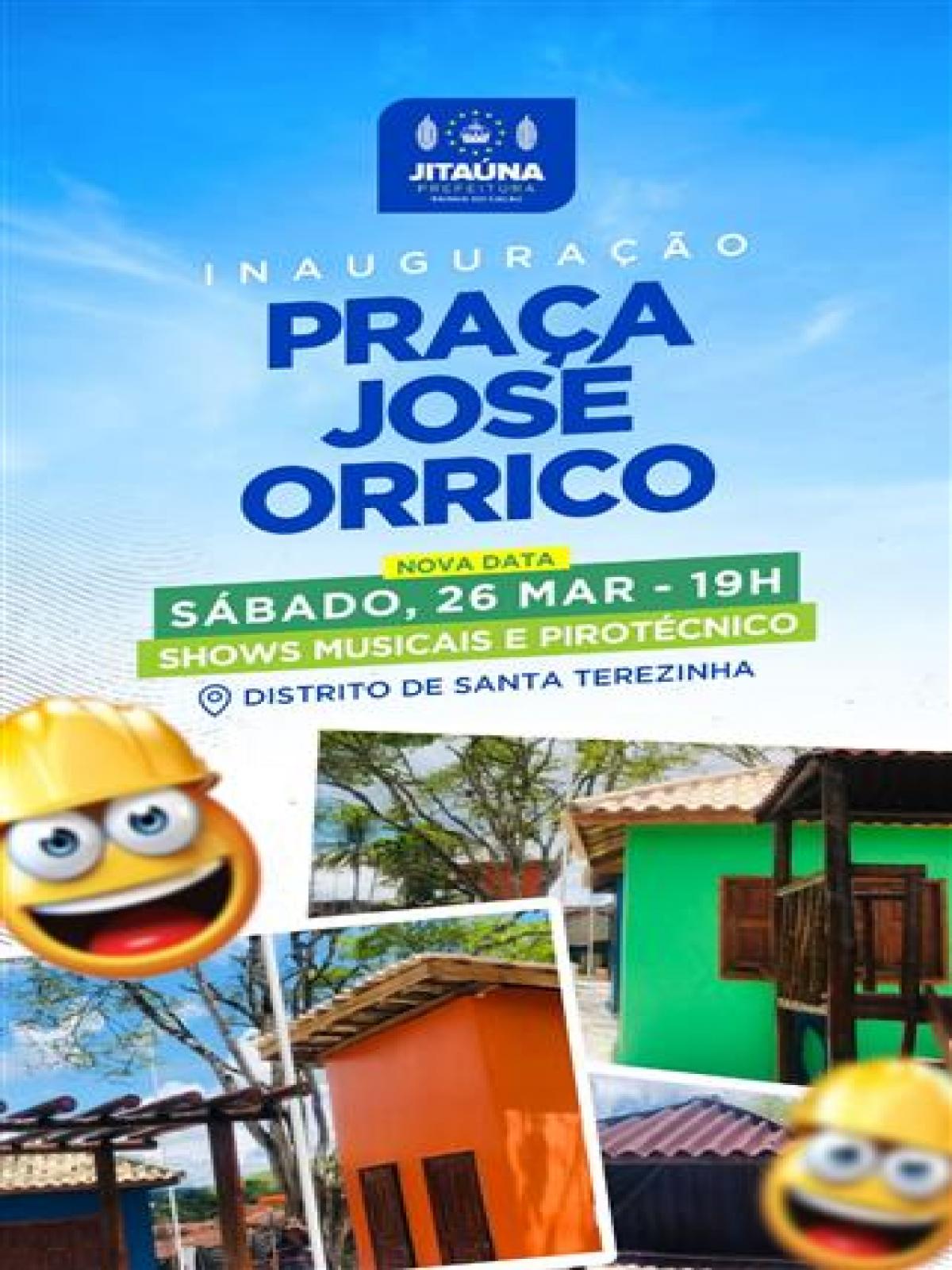 Prefeitura de Jitaúna inaugura praça José Orrico no distrito de Santa Terezinha; entrega será neste sábado