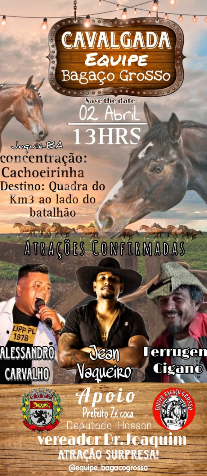Vem ai mais uma edição da equipe Bagaço Grosso Vem ai mais uma edição da equipe Bagaço Grosso