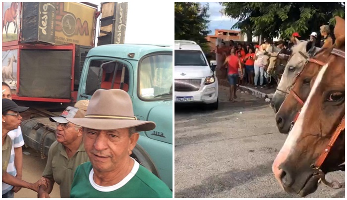 Enterro de Dedeu teve cavalgada, música sertaneja e muita emoção Enterro de Dedeu teve cavalgada, música sertaneja e muita emoção